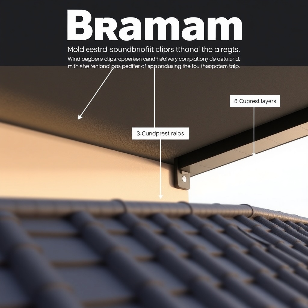 <clean photorealistic photo/illustration of a Bramac roof with wind-resistant clips and so