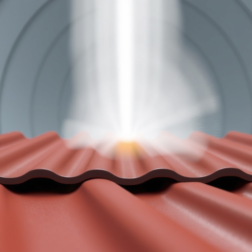 Close-up of Bramac roof tiles being tested in a wind tunnel