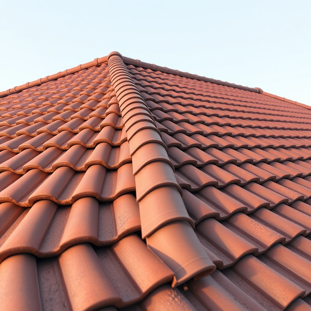 Wide angle view of a completed Bramac roof installation showing secure tile interlocking a