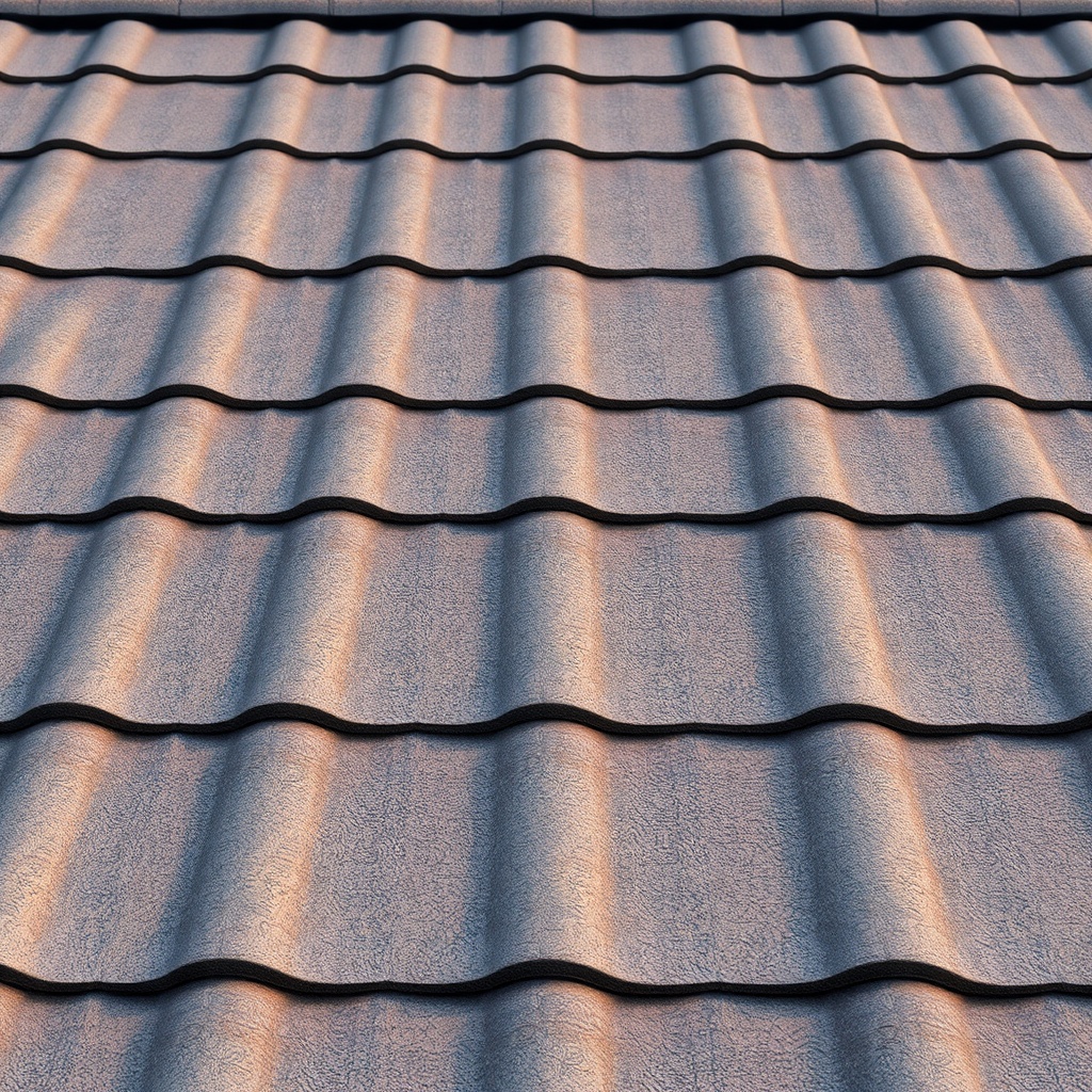 <clean photorealistic photo of a Bramac roof tile system with sound insulation layers visi