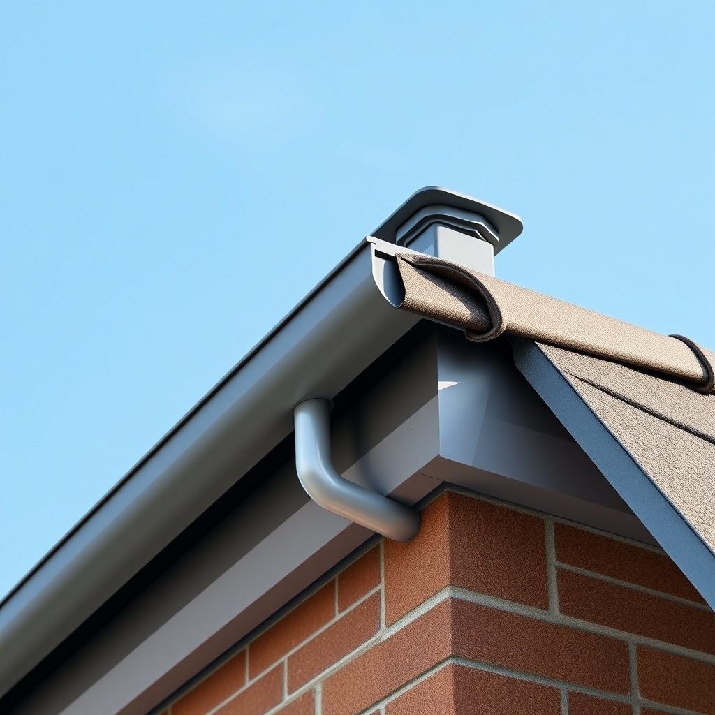 <A photorealistic illustration showing Onduline ridge accessories being installed on a roo
